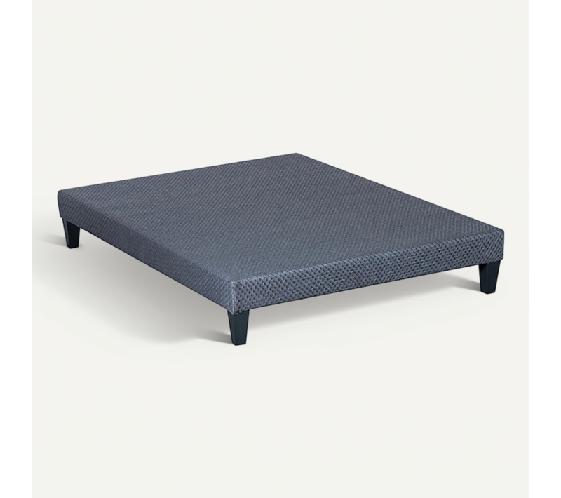 Sommier En Bois Tapissier Kit 160x200 Cm Coloris Gris Ciment Livré En Kit
