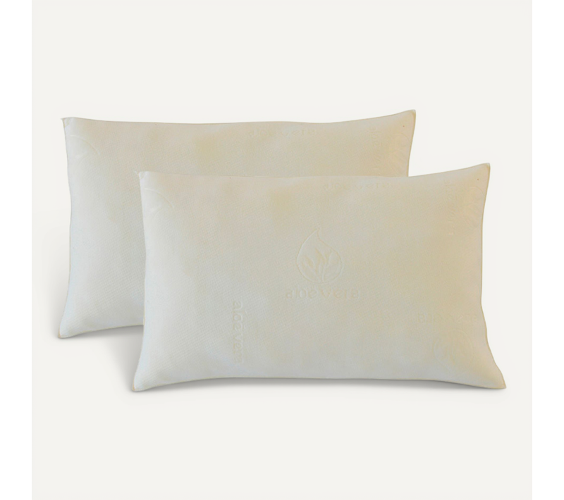 Lot De 2 Oreillers Flocons 30x50 Cm Mémoire De Forme