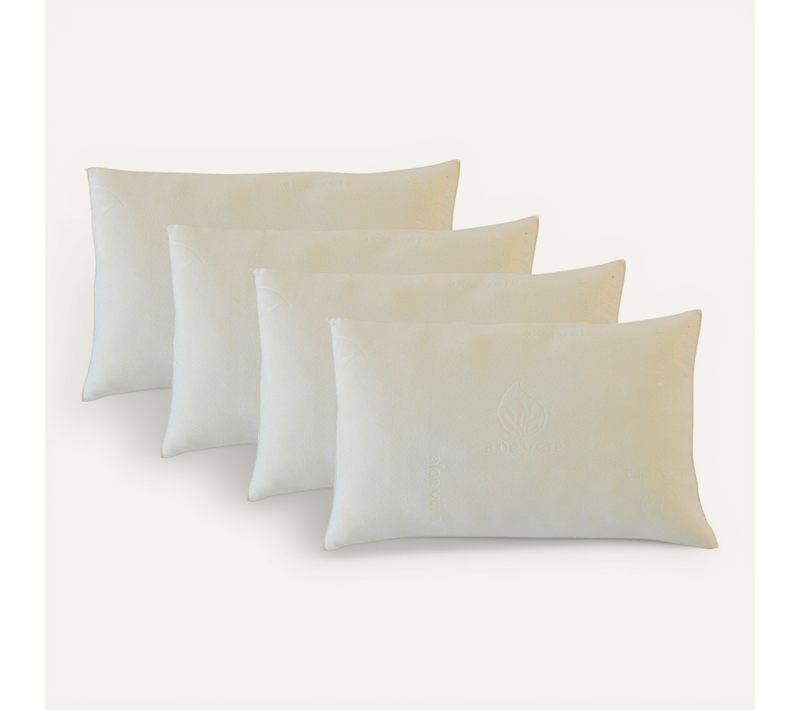Lot De 4 Oreillers Flocons 30x50 Cm Mémoire De Forme