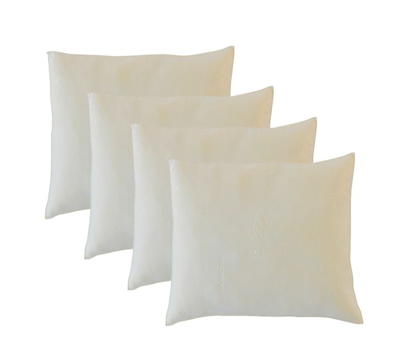 Lot De 4 Oreillers Flocons 60x60 Cm Mémoire De Forme