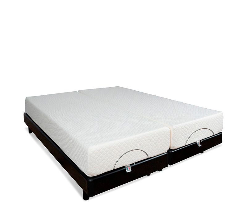 Ensemble Duo Matelas Mousse Accueil Mémoire De Forme + Sommiers électriques Bodysoft 12x80x200 Cm
