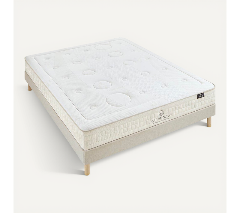 Ensemble Prélude 2.0 160x200 Cm Matelas Latex 100% Naturel + Sommier Bois