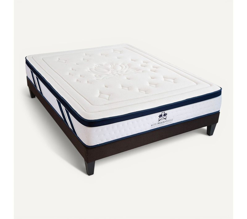 Ensemble Suite Présidentielle 90x200 Cm Matelas Mousse + Sommier Bois