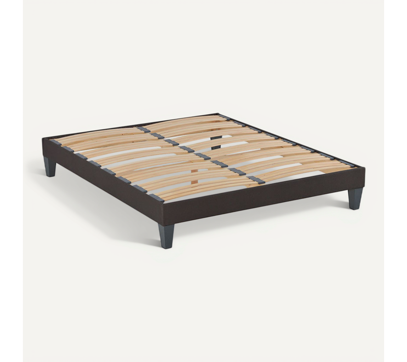 Sommier En Kit En Kit Tissu Gris Anthracite - 200x200 Cm
