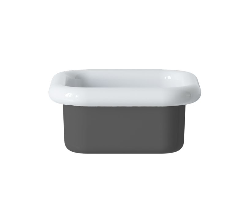 Lavabo Rétro à Poser En Céramique 40 Cm - True Colors Lite - Gris Foncé Brillant