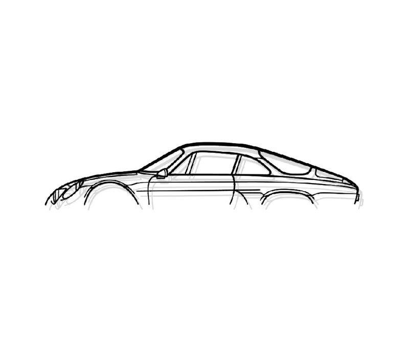 Décoration Murale En Métal - Silhouette De Voiture - Alpine A110 70's - 100 Cm - édition Limitée