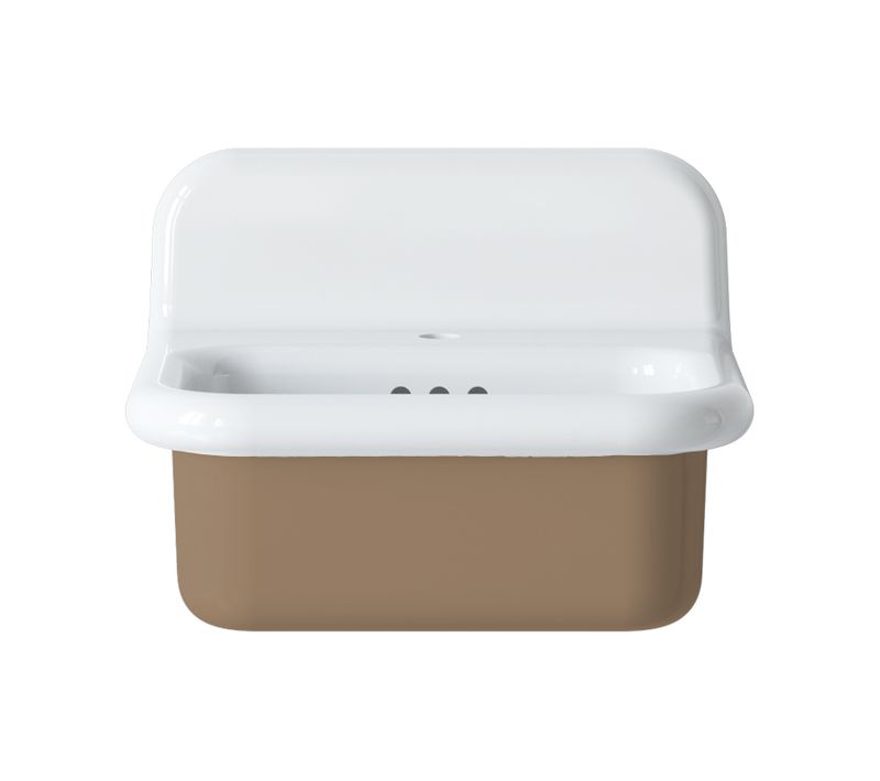 Lavabo Rétro En Céramique 50 Cm - True Colors Lite - Petit Format - Tortora