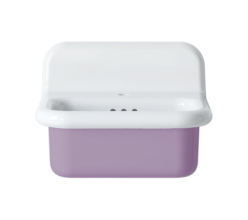 Lavabo Rétro En Céramique 50 Cm - True Colors Lite - Arrondi - Violet Lavande