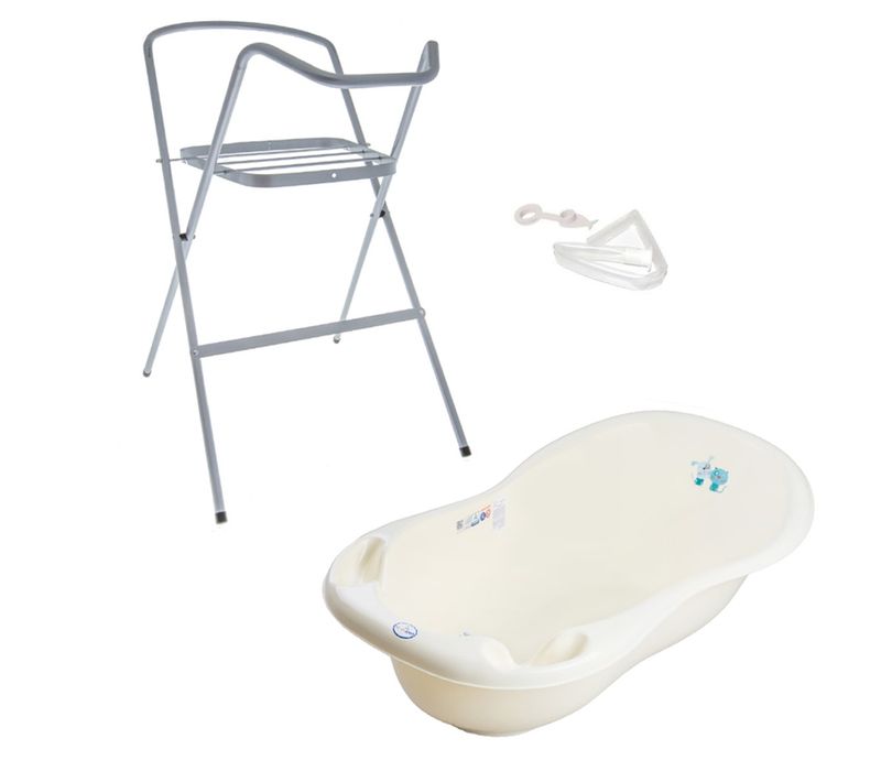 Baignoire Bébé Thermomètre    Jaune   Dog And Cat 102 Cm + Pied + Tuyau
