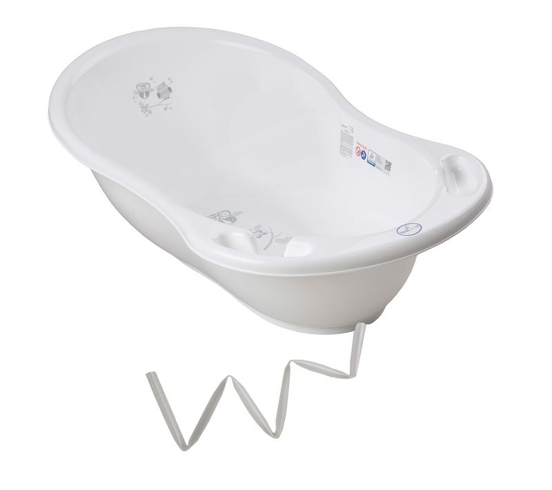 Baignoire Bébé Thermomètre Blanc Owls 86 Cm + Tuyau
