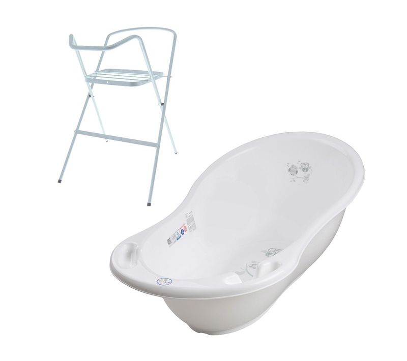 Baignoire Bébé Thermomètre    Blanc   Owls 86 Cm + Pied