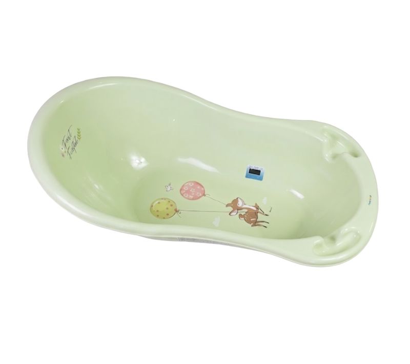 Baignoire Bébé Avec Thermomètre Intégré Pvc Vert Forest 102 Cm