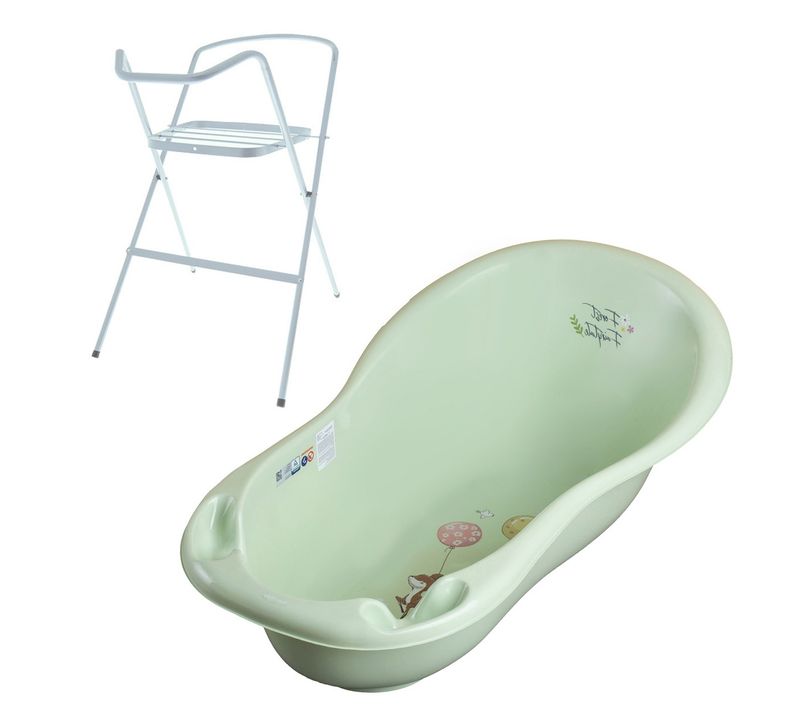 Baignoire Bébé Avec Thermomètre    Vert   Forest 102 Cm + Pied
