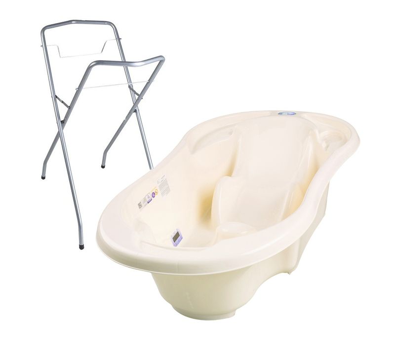 Baignoire Bébé Avec Réducteur Intégré    Jaune   + Pied