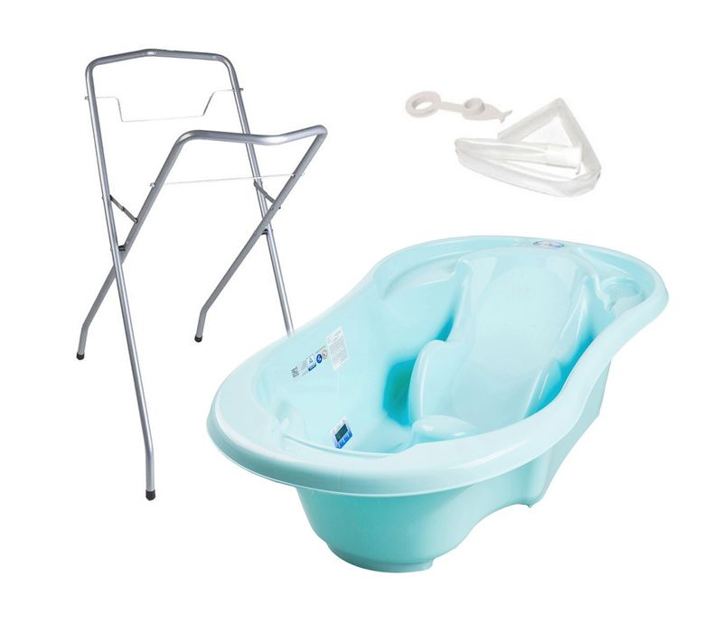 Baignoire Bébé Avec Réducteur Intégré    Bleu   + Pied + Tuyau