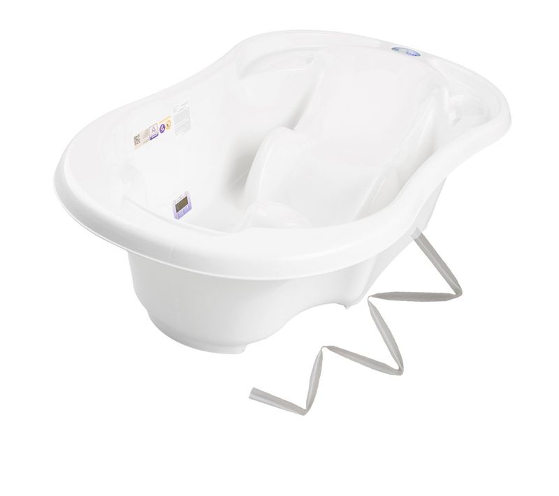 Baignoire Bébé Avec Réducteur Et Thermomètre Intégrés Blanc + Tuyau