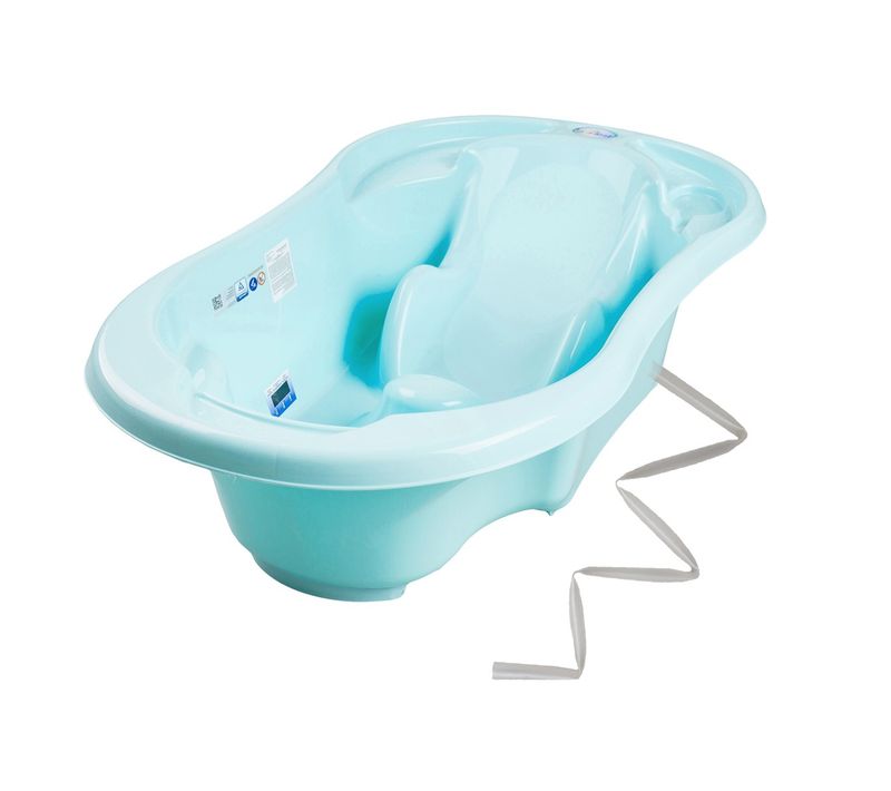 Baignoire Bébé Avec Réducteur Et Thermomètre Intégrés Bleu + Tuyau