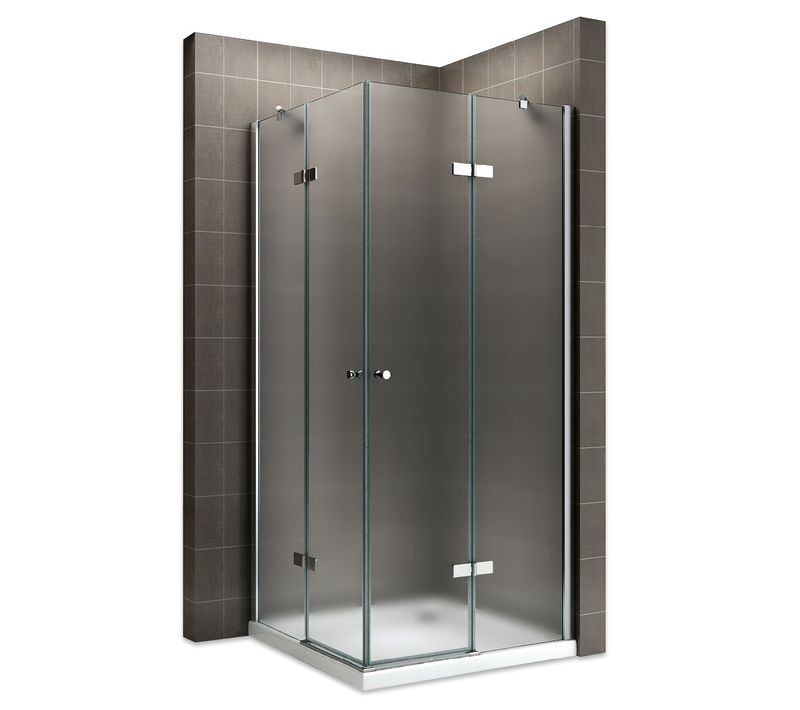 Cabine De Douche Maya H190 80x100cm Verre Opaque 2 Portes Battantes (sans Receveur)