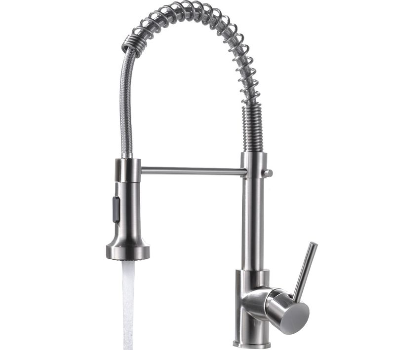 Robinet Mitigeur Cuisine Avec Douchette 2 Jets Loire Chrome Brossé