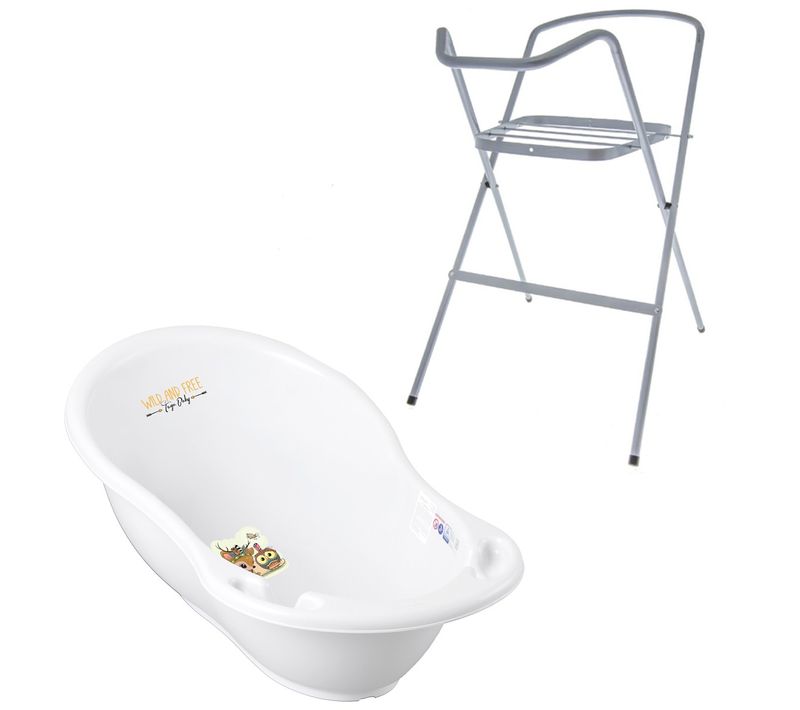 Baignoire Bébé Thermomètre    Blanc   Biche 86 Cm + Pied