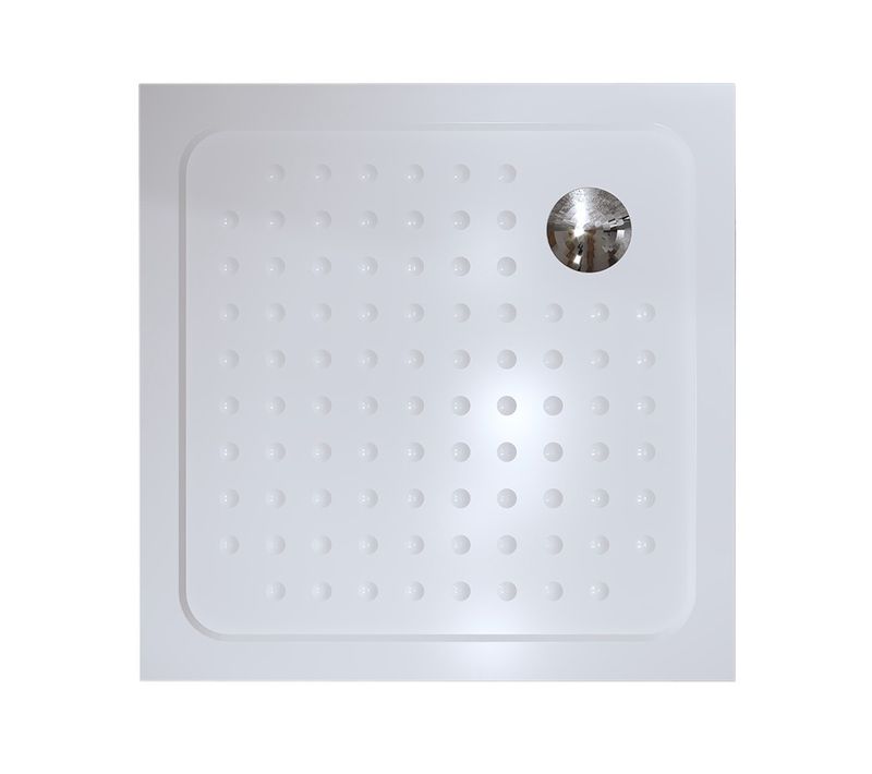 Receveur De Douche Sana 85x85 Cm Blanc + Bonde Et Siphon Inclus