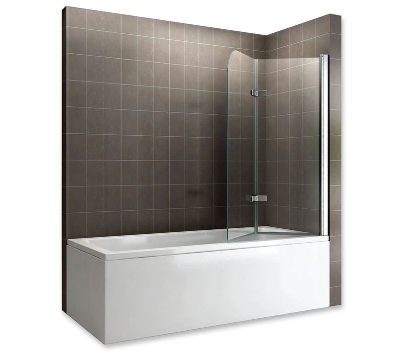Pare-baignoire 90 X H.140cm Pliant Et Pivotant Verre Transparent Anticalcaire - Baly