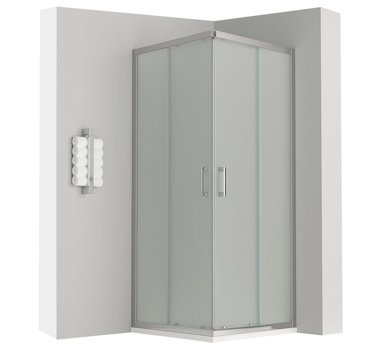 Cabine De Douche H190 70x80cm Verre Opaque Portes Coulissantes Lana (sans Receveur)