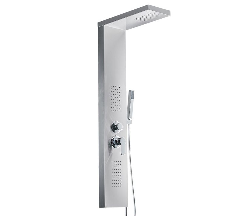 Colonne De Douche Hydromassante 3 Jets Gris / Argent - Zeny