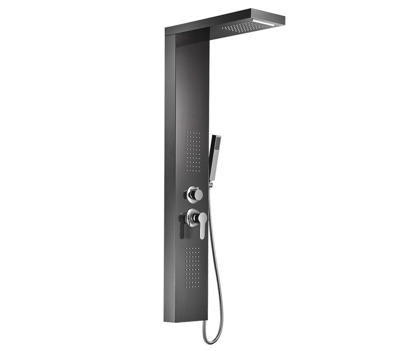 Colonne De Douche Hydromassante 4 Jets Noir - Kaly