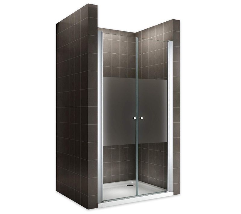 Porte De Douche H185 X L.84 à 88 Cm Verre Semi-opaque - Gina