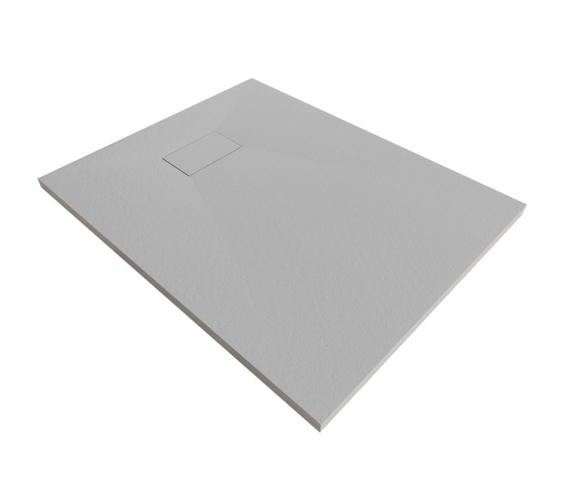 Receveur De Douche Baya 70x120 Cm Gris Extra-plat Aspect Pierre + Bonde