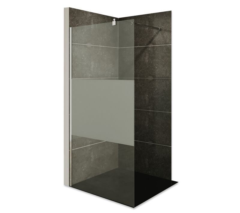Paroi De Douche Italienne 110x200 Cm Verre Centre-opaque 10 Mm Roma