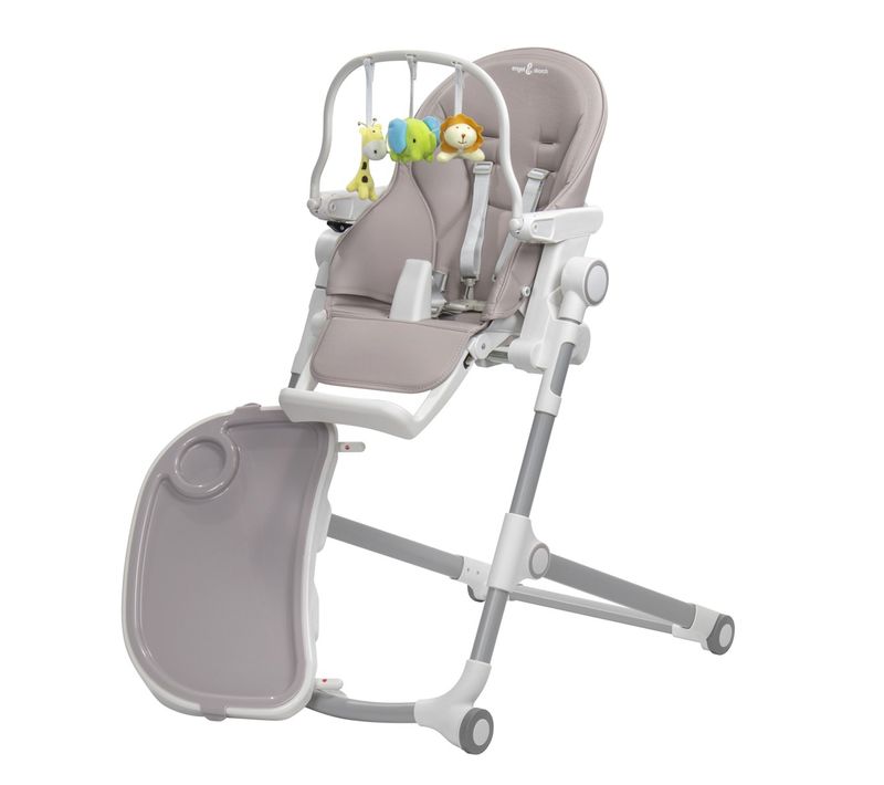 Hugo Chaise Haute Pliable Et Inclinable + Arche De Jeux Gris