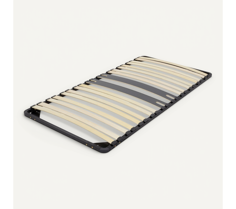 Cama Sommier Ergonomique À Lattes, Zone Lombaire Renforcée 80x200 Cm