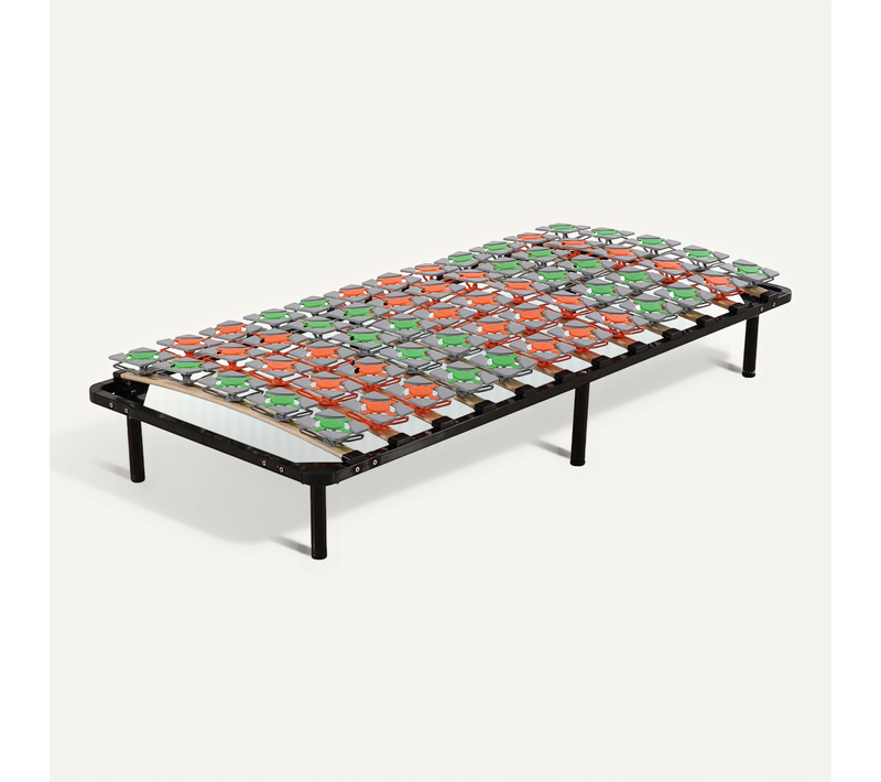 Kept Sommier Ergonomique À Lattes Et Plots De Soutien 90x200 Cm Avec Pieds