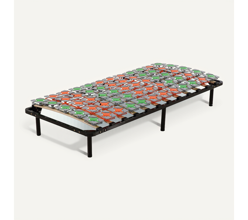 Kept Sommier Ergonomique À Lattes Et Plots De Soutien 80x200 Cm Avec Pieds