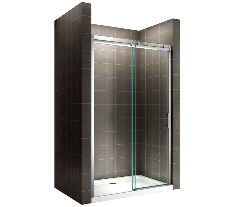 Porte De Douche Coulissante 160 X 200 Cm Verre 8 Mm Transparent Anticalcaire Alix - Saniverre