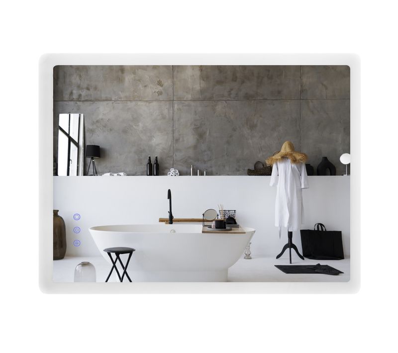 Miroir LED Mellow 50 X 70 Cm Réversible, Anti-buée + Dimmable - Miroir Salle De Bain