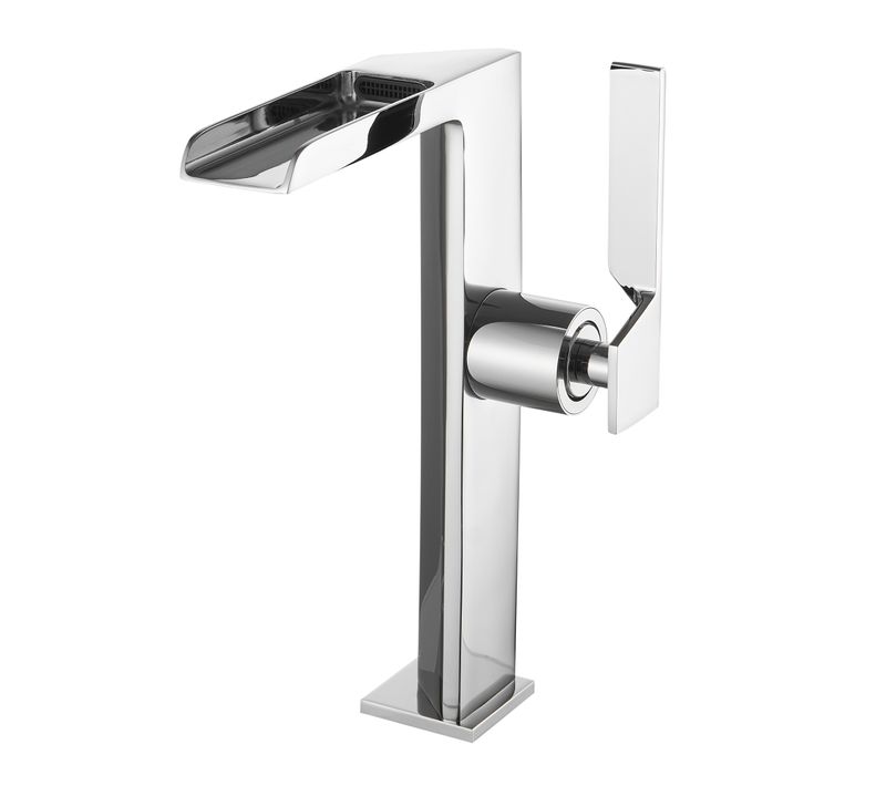 Robinet Mitigeur Haut Avec Bec Cascade Ouvert Cezio XL Chrome Brillant