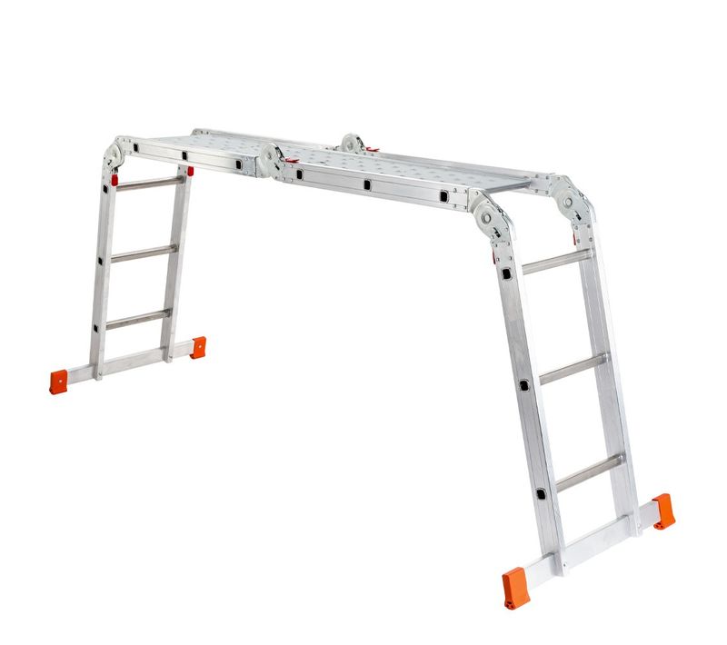 Ztra Echelle Modulable En Aluminium 4x3 Marches Avec Plateforme