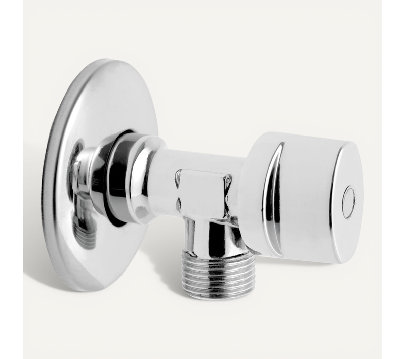 Lot De 3 Robinet Vanne D'angle Chromé Avec Rosace 1/2" X 3/8"
