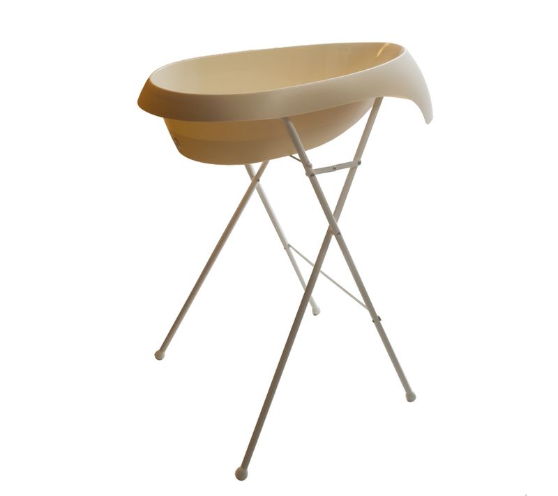 Teggi Baignoire Bébé Avec Thermomètre Intégré Beige + Pied