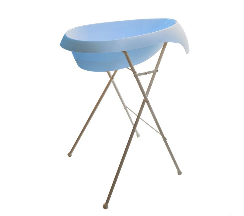 Teggi Baignoire Ergonomique Bébé Avec Thermomètre    Bleu   + Pied