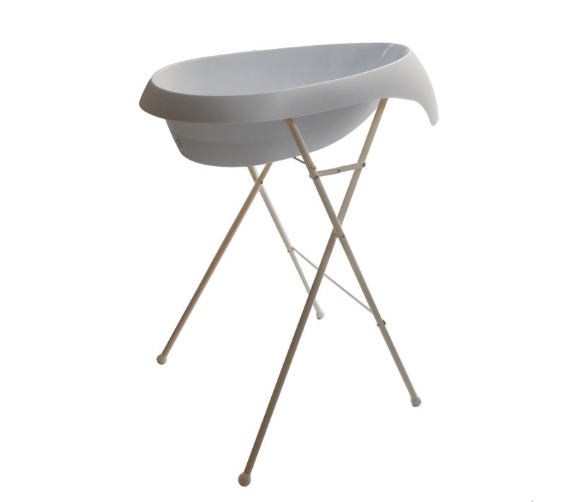 Teggi Baignoire Ergonomique Bébé Avec Thermomètre    Gris   + Pied
