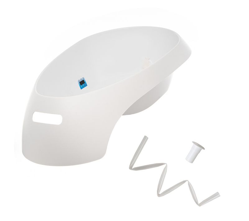 Teggi Baignoire Bébé Avec Thermomètre Intégré Blanc + Tuyau