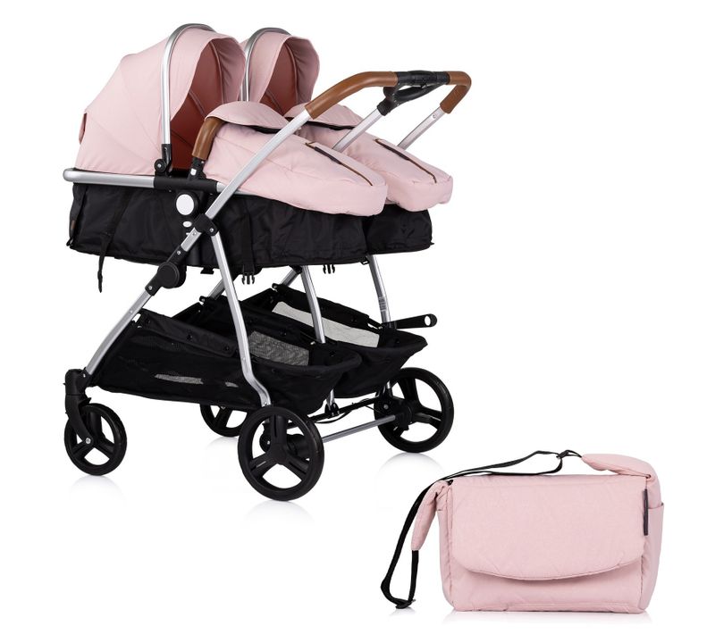 Duo Smart Poussette Jumeaux Ou Enfants Rapprochés Largeur 79 Cm Rose Sans Cosy