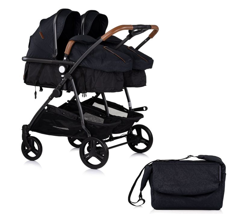 Duo Smart Poussette Jumeaux Ou Enfants Rapprochés Largeur 79 Cm Noir Sans Cosy