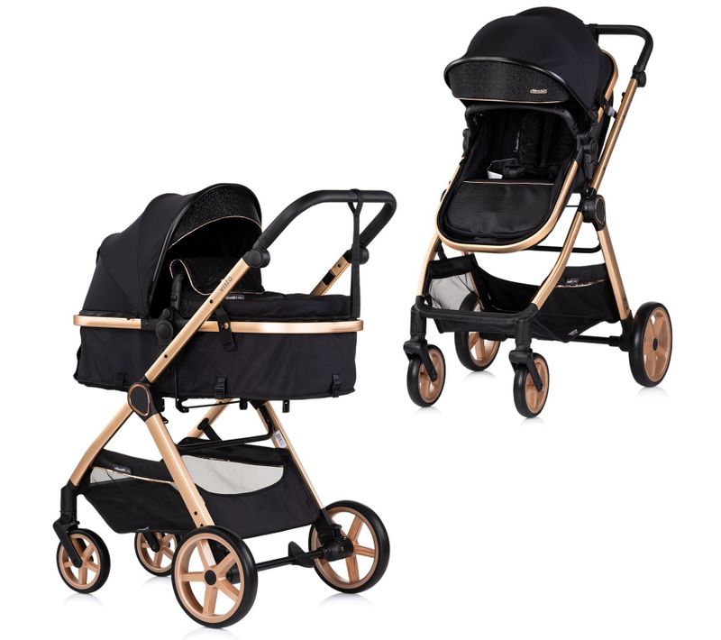 Vista Poussette Combinée Jusqu'à 22 Kg Nacelle Souple + Assise Classique    Noir   Sans Cosy