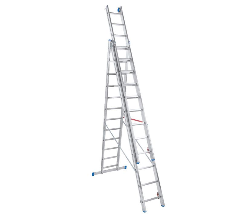 Petra échelle Professionnelle Transformable Aluminium 3 Plans 12 Marches