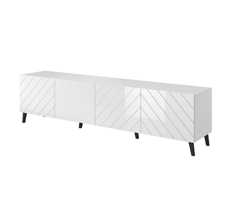 Chloe - Meuble TV - 4 Portes - 200 Cm Blanc